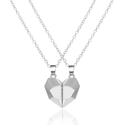 Rinhoo Heart Pendant Necklace - Stylish Design for Anniversaries - all white