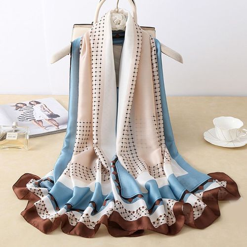 Luxurious Striped Chiffon Shawl - Versatile Beach Wrap & Scarf - 97 / 180cmX90cm
