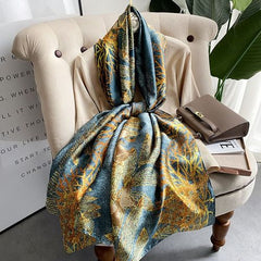 Luxurious Striped Chiffon Shawl - Versatile Beach Wrap & Scarf