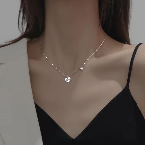 Ventfille Silver Asymmetric Heart Necklace - Elegant Party Jewellery