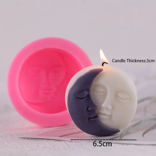 UDOCOOL Abstract Human Face Silicone Candle Mold for Home Décor & Gifts - 1 Hole