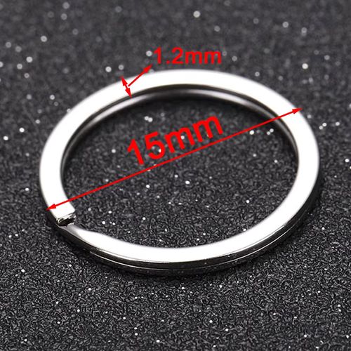 MINGXUAN Stainless Steel Key Rings - Durable Split Rings for DIY Keychains - Outer Dia 15mm