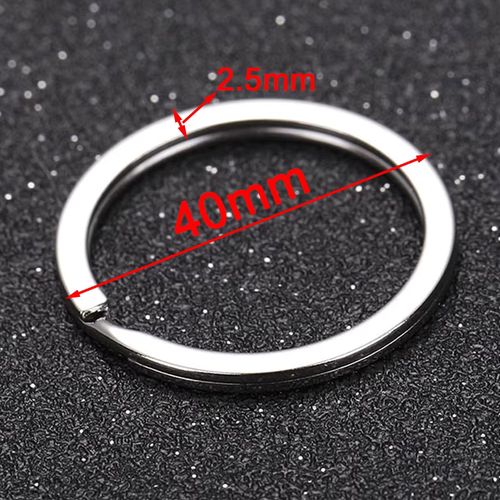 MINGXUAN Stainless Steel Key Rings - Durable Split Rings for DIY Keychains - Outer Dia 40mm