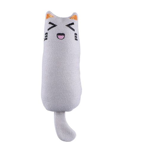 Engaging Catnip Toys for Relaxation & Playtime - Plush Cat Toy - Grey G246B