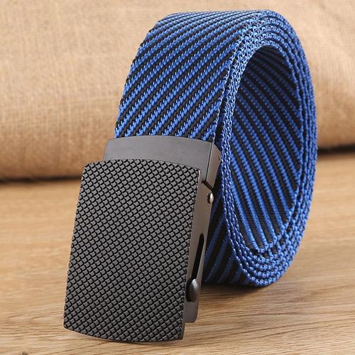 MEDYLA Adjustable Tactical Belts - Durable Nylon for Outdoor Travel & Jeans - 120CM / Blue
