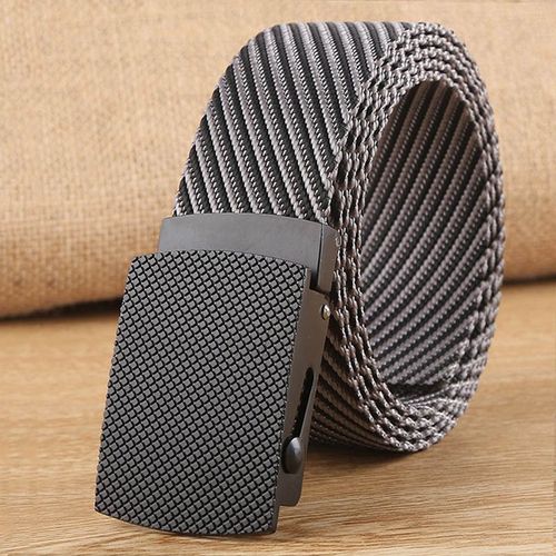 MEDYLA Adjustable Tactical Belts - Durable Nylon for Outdoor Travel & Jeans - 120CM / Deep gray