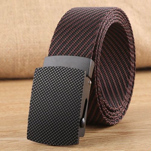 MEDYLA Adjustable Tactical Belts - Durable Nylon for Outdoor Travel & Jeans - 120CM / Coffee