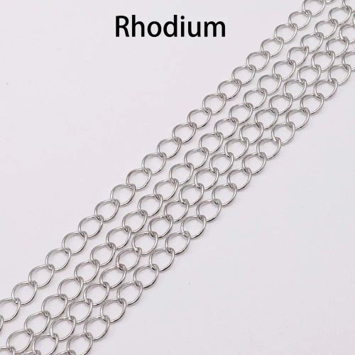 St.kunkka Tail Extender Chain - 5m Necklace Making Supplies - Rhodium / 3.6mm x 5m