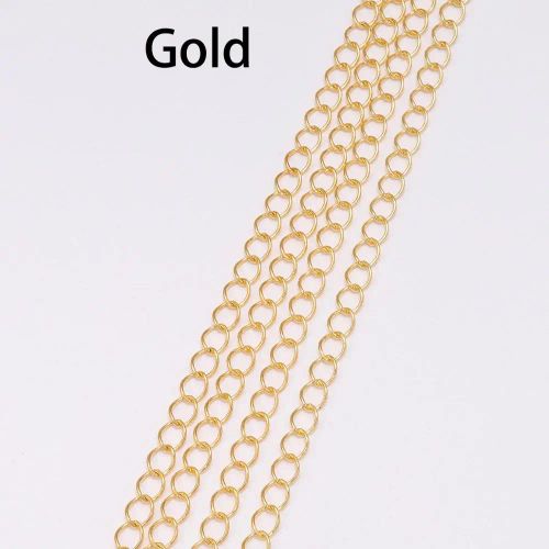 St.kunkka Tail Extender Chain - 5m Necklace Making Supplies - Gold / 3.6mm x 5m