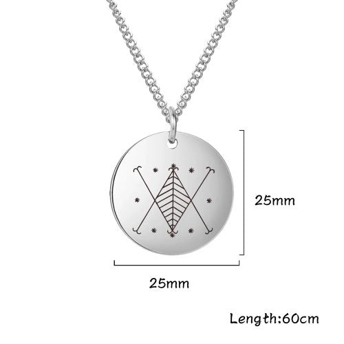 Dawapara Vintage Voodoo Symbol Pendant Necklace - Stylish Accessory