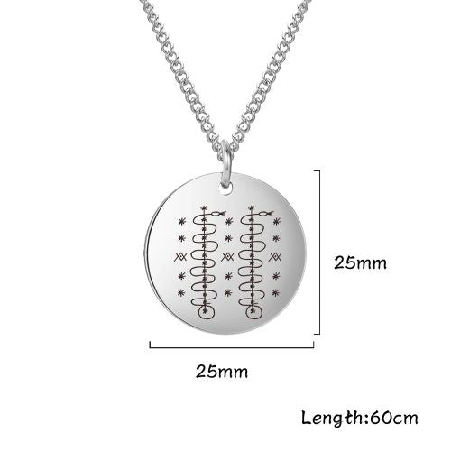 Dawapara Vintage Voodoo Symbol Pendant Necklace - Stylish Accessory - steel color / Style H