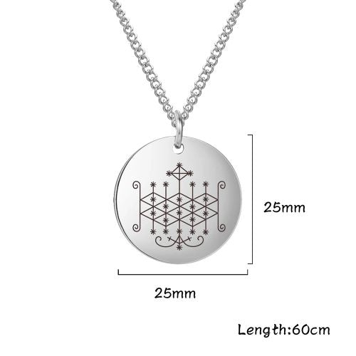 Dawapara Vintage Voodoo Symbol Pendant Necklace - Stylish Accessory