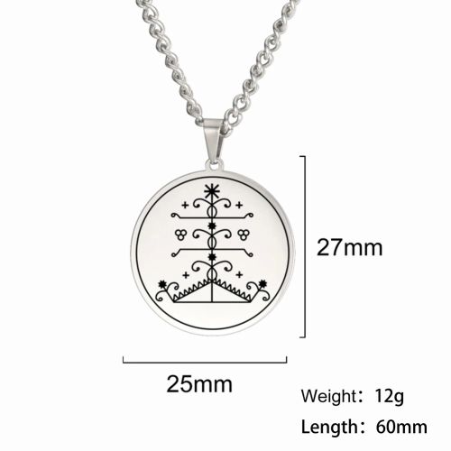 Dawapara Vintage Voodoo Symbol Pendant Necklace - Stylish Accessory