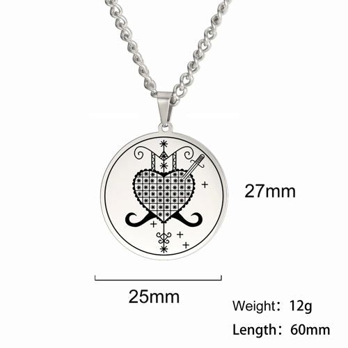 Dawapara Vintage Voodoo Symbol Pendant Necklace - Stylish Accessory - Gold / Style N