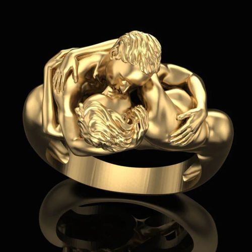 Unique Adam and Eve Rings - Trendy Cocktail Engagement Wedding Rings