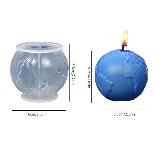 Owl Candle Mold - Silicone Material for DIY Candle Making Supplies - earth-white