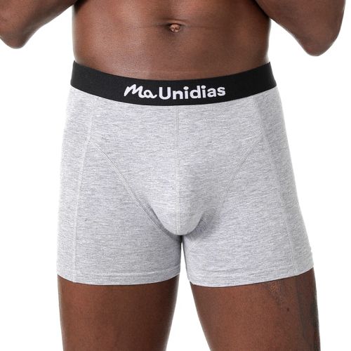 Boxer Shorts - Comfortable Cotton Blend Breathable Underwear - B16 light gray / M