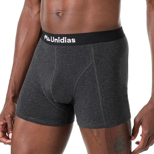 Boxer Shorts - Comfortable Cotton Blend Breathable Underwear - B16 dark gray / XXL