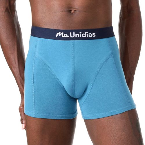 Boxer Shorts - Comfortable Cotton Blend Breathable Underwear - B16 sky blue / L