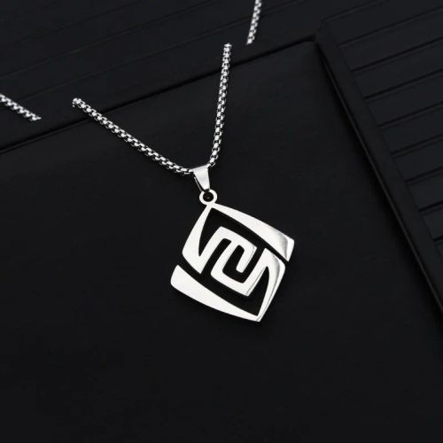 Elegant Stainless Steel Pendant Necklace for Special Occasions - C