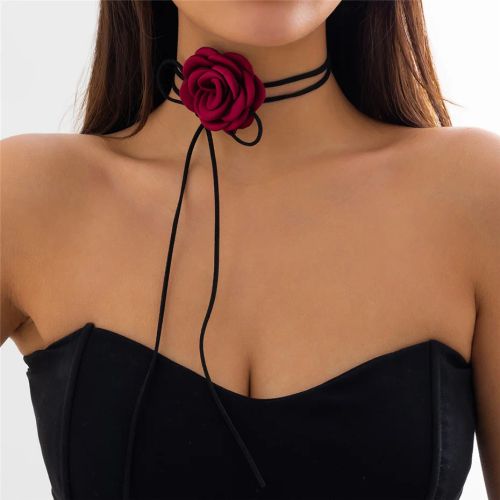 Ingemark Flower Pendant Necklace - Chic Multi-layer Necklace for All Occasions - Red Color 1