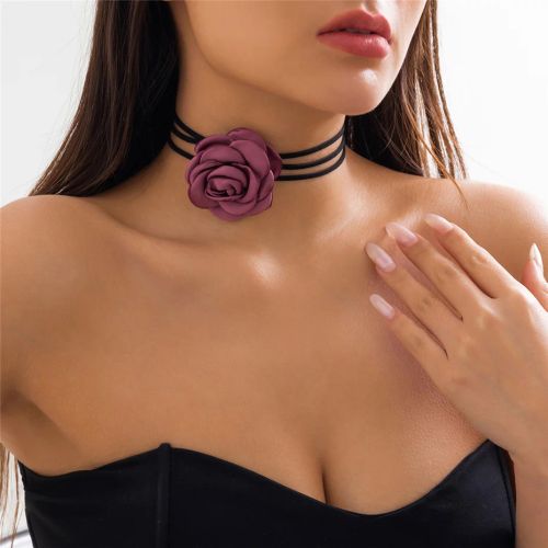 Ingemark Flower Pendant Necklace - Chic Multi-layer Necklace for All Occasions - Purple Color 1