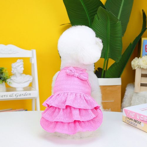 ZHUANGYUN Stylish Summer Dog Skirt - Pet Clothes for Active Dogs - Pink / S