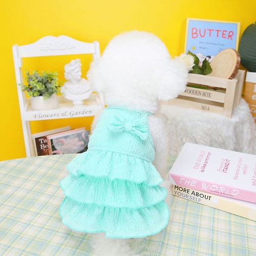ZHUANGYUN Stylish Summer Dog Skirt - Pet Clothes for Active Dogs - Green / S