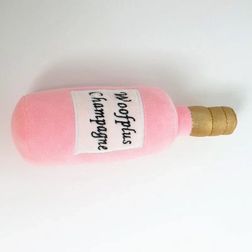 Plush Dog Toy - Fun Wine Bottle Design for Playtime