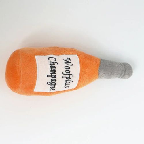 Plush Dog Toy - Fun Wine Bottle Design for Playtime
