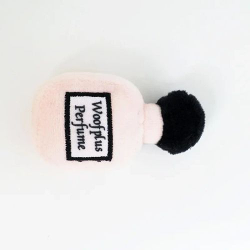 Plush Dog Toy - Fun Wine Bottle Design for Playtime - Flesh Black Lid Perf