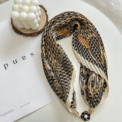 XIERMEND Fashion Magnet Buckle Silk Scarf - Versatile Accessory