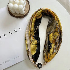 XIERMEND Fashion Magnet Buckle Silk Scarf - Versatile Accessory