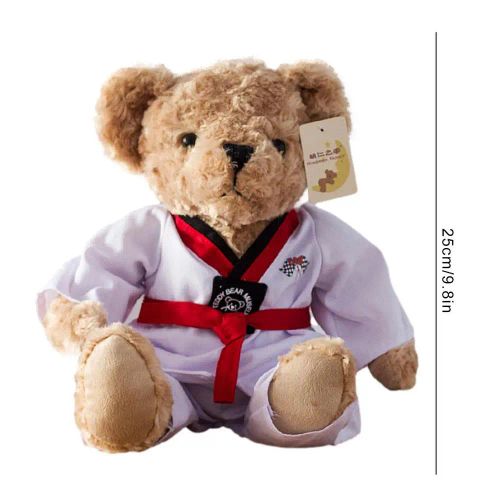 Cute Taekwondo Bear - Soft Plush Toy - Perfect Gift for Kids - Red