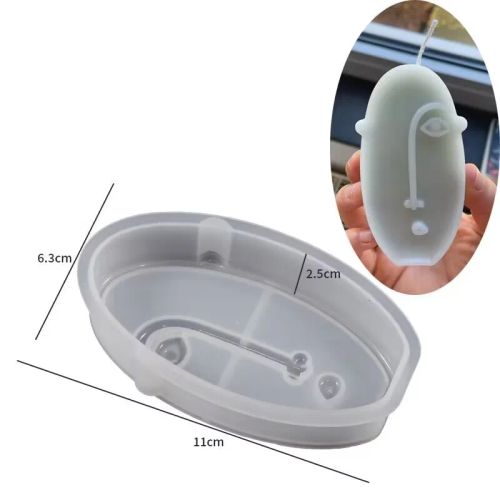 UDOCOOL Abstract Human Face Silicone Candle Mold for Home Décor & Gifts - 01