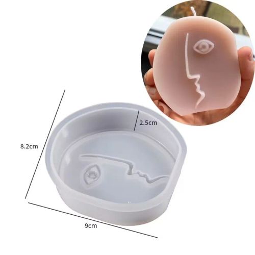 UDOCOOL Abstract Human Face Silicone Candle Mold for Home Décor & Gifts