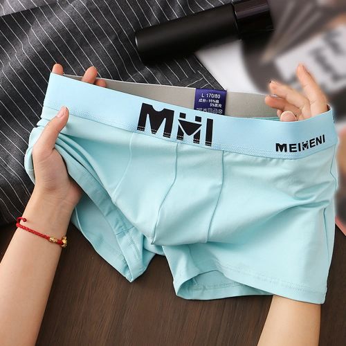 Comfortable Breathable Cotton Boxer Briefs - Stylish Underwear - Blue / XL