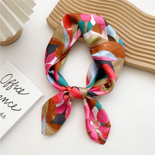 JTVOVO Luxury Silk Skinny Scarf - Multifunctional Small Hair Scarf