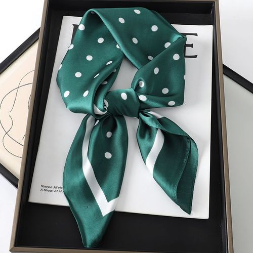 JTVOVO Luxury Silk Skinny Scarf - Multifunctional Small Hair Scarf - JNC106-01 / 70x70cm