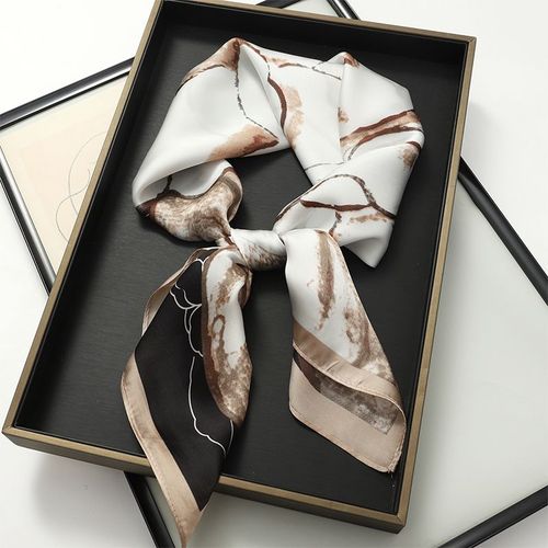 JTVOVO Luxury Silk Skinny Scarf - Multifunctional Small Hair Scarf