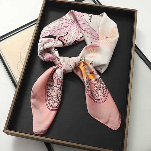 JTVOVO Luxury Silk Skinny Scarf - Multifunctional Small Hair Scarf