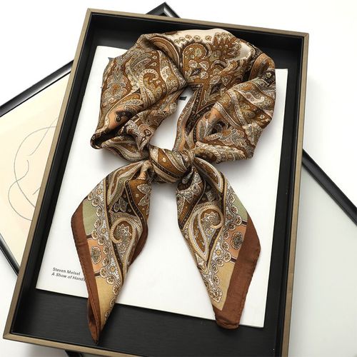 JTVOVO Luxury Silk Skinny Scarf - Multifunctional Small Hair Scarf