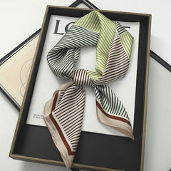 JTVOVO Luxury Silk Skinny Scarf - Multifunctional Small Hair Scarf