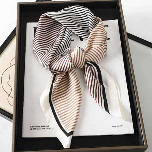 JTVOVO Luxury Silk Skinny Scarf - Multifunctional Small Hair Scarf