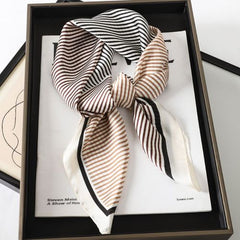 JTVOVO Luxury Silk Skinny Scarf - Multifunctional Small Hair Scarf