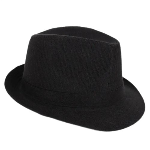 Zhaoxijiu Classic Plaid Fedora Hat for Casual Outdoor Style - black / 60