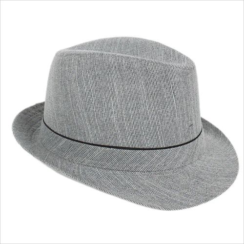 Zhaoxijiu Classic Plaid Fedora Hat for Casual Outdoor Style - gray / 59