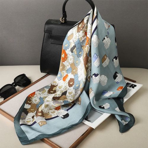 JTVOVO Luxury 70x70CM Printed Scarf - Versatile Fashion Accessory - JNC211-02 / 70x70cm