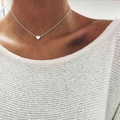 Laoloutian Heart Pendant Necklace - Trendy Mood Tracker Accessory