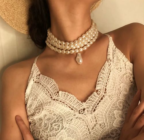 Ingemark Choker Necklace - Stylish Pearl Design for Parties